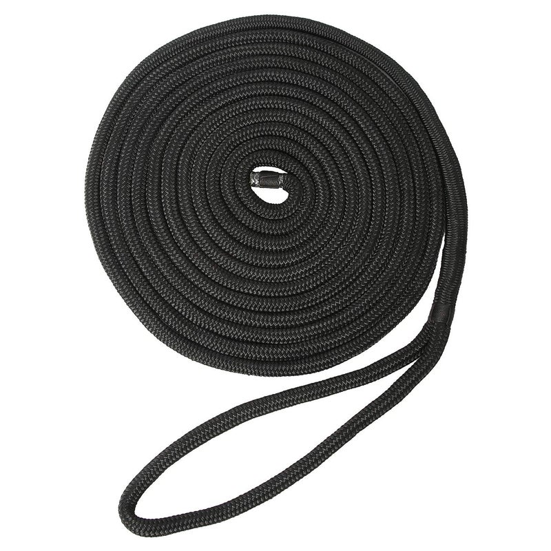 NovelBee 2 Pack of 5/8â€œx 30â€™ Double Braid Nylon Dockline,Mooring Rope Dock Line,Working Load Limit 1540 lbs,Breaking Strength 7,700 lbs (Black) - Image 4